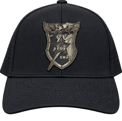Black SWAT Hat with shield emblem